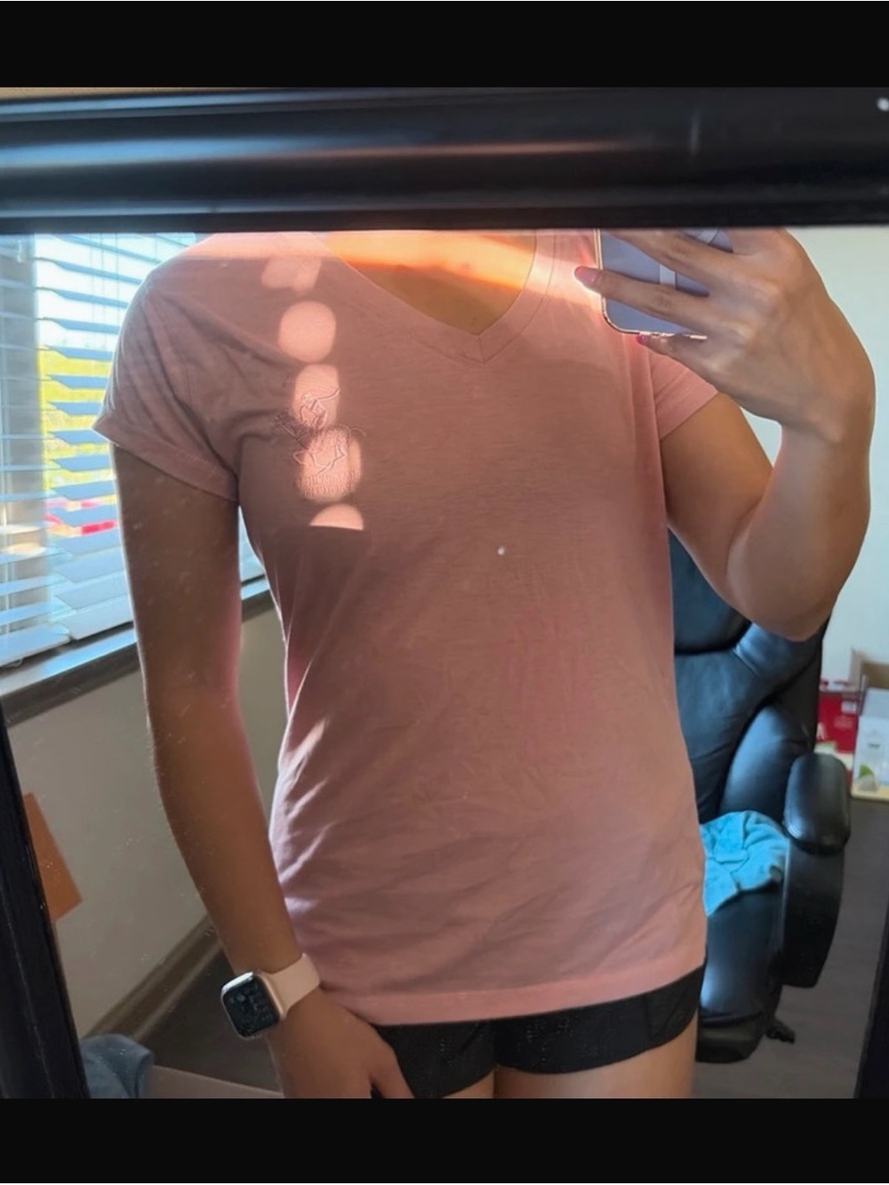 Polo by Ralph Lauren Classic V-Neck Tee in Dusty Rose